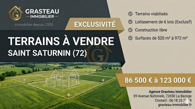 Terrain 573 m� Saint-Saturnin
